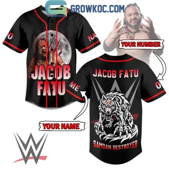 Discover Jacob Fatu Samoan Destroyer Personalized Baseball Jersey