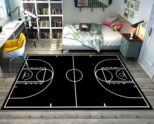 Discover Basketball Court Rug, Basketball Rug, Court Rug, Black Rug, Sport Rug, Young Room Rug, Boys Room Rug,Custom Rug,Personalized Gifts,Area Rugs