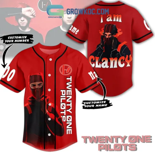 Discover Pilotss band I Am Clancy Personalized Baseball Jersey