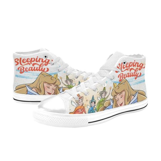 Sleeping Beauty High Top Shoes Sneakers