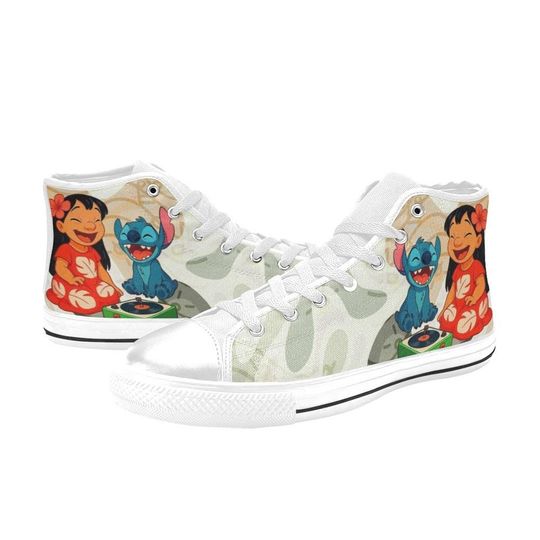 Discover Lilo And Stitch High Top Shoes Sneakers
