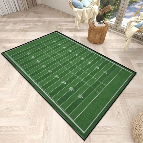 Discover Football Field Room Rug