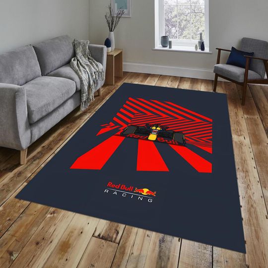 Discover Red Formula Car Rug, Sport Room, Game Room Decor