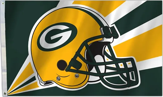 Green Bay Packers Helmet  Flag