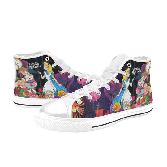 Alice in Wonderland High Top Shoes Sneakers