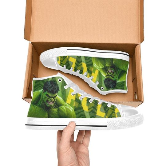 Discover High Top Sneakers Canvas  Custom Hulk Sneakers Casual