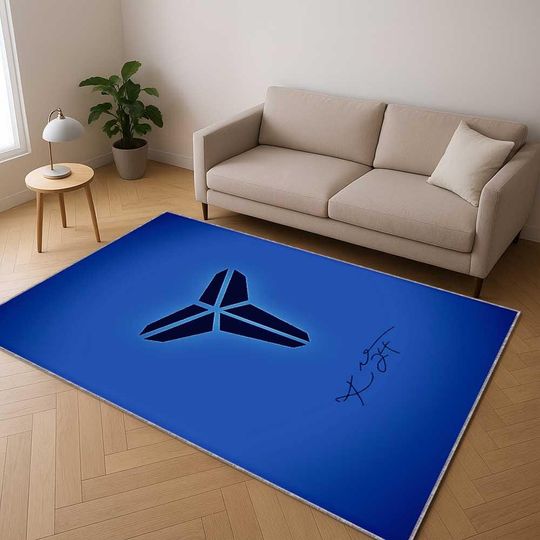 Discover Black Mamba Basketball Rug, Mamba Blue Area Rug, Kobe Inspired Carpet, Basketball Court Decor, Sports Theme Floor Mat, Gamer Room Rug