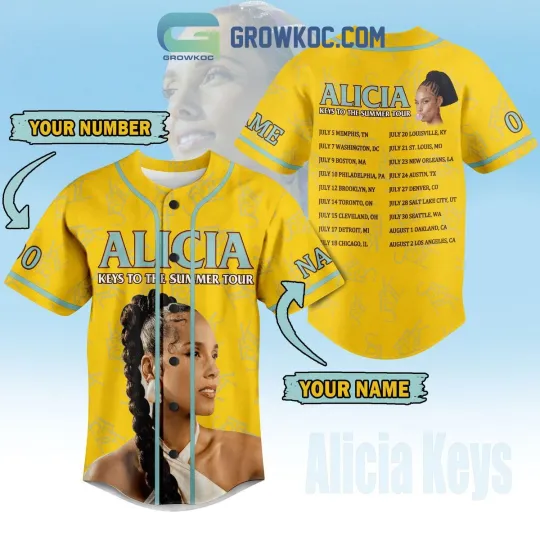 Discover Alicia Keys To The Summer Tour Personalized Baseball Jersey