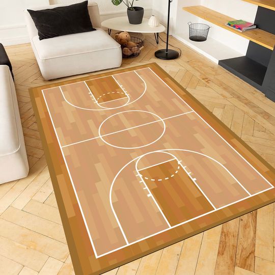 Discover Basketball Court Rug, Basketball Rug, Team Rug, Sport Rug, Area Rug, Floor Rug, Home Decor, Machine Washable Non- Slip Rug, 3D Design Rug