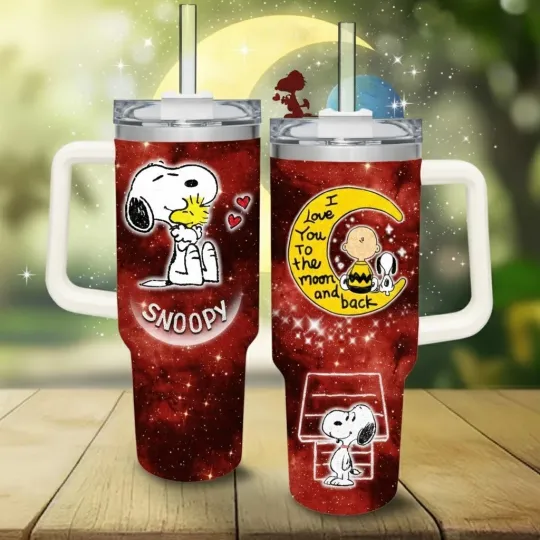 Discover 40 oz Beagle Cartoon Tumbler with Handle – Moon Love Quote