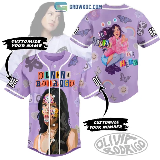 Olivia Rodrigo God Its Brotal Out Here Personalized Baseball Jerse
