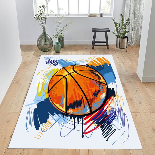 Discover Basketball Cotton Rug, Kids Room Decor