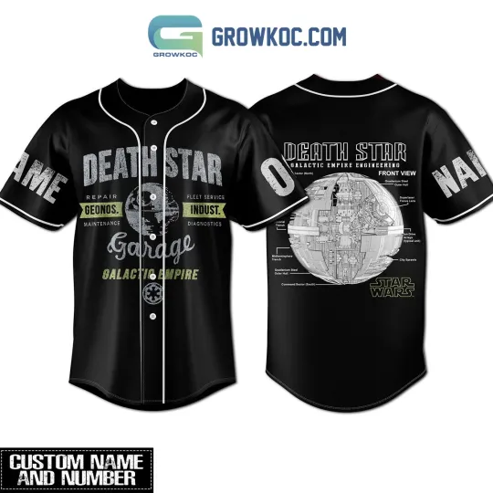 Discover Star Wars Death Star Personalized Baseball Jersey