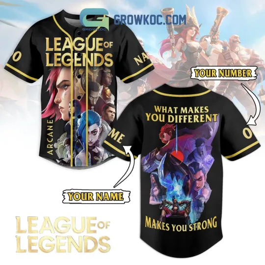 Discover League Of Legends Make You Strong Personalized Baseball Jersey