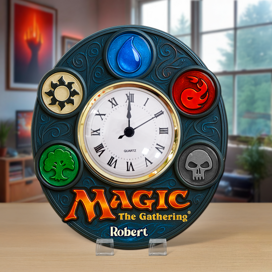 Game Fans Desk Clock Plaque - Personalized Gift For Fans