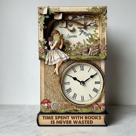 Reading Time Desk Lock Plaque Personalized Gifts For Books Loving Girl