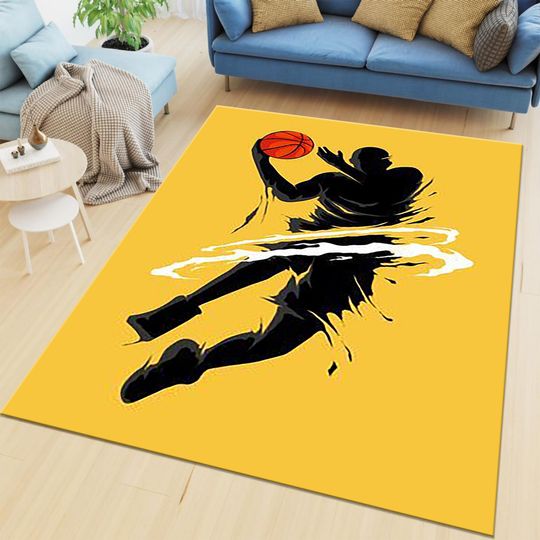 Discover Basketball Rug, Sports Rug, NBA Fan, Modern Rug, Popular Rug, Custom Rug, Area Rug, Salon Rug, Living Room Rug, Popular Rug