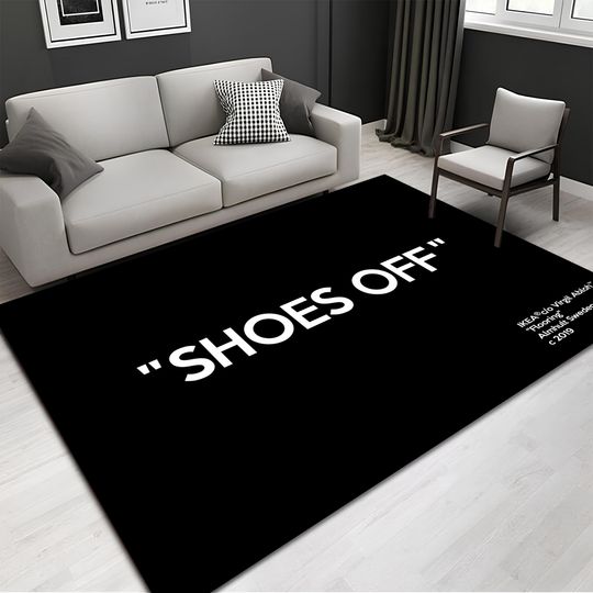 Discover Shoes Off Rug,Sneaker Rug,Shoes Rug,Shoes Room Rug,Area Rug,Unique Rug,Hypebeast Rug,BestSeller Rug,Black Rug,Awesome Room Rug,Gift For Her