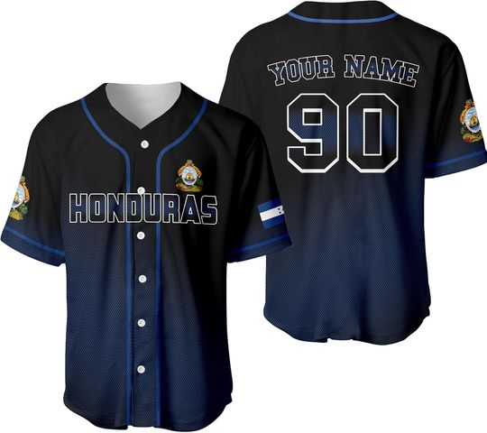 Discover Custom Honduras Active Baseball Jersey for Men and Women, Honduras Button Down Women’s Baseball Team Shirts