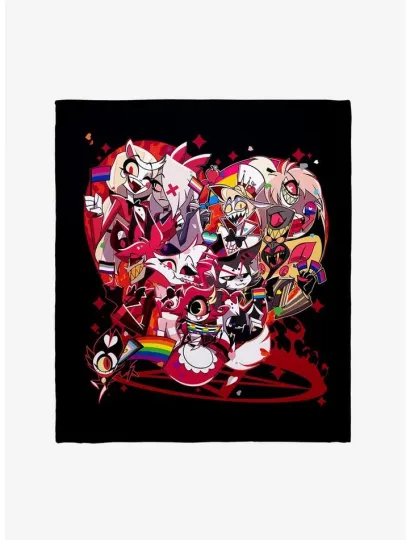 Discover Pride Heart Cartoon Style Fleece Throw Blanket - Soft and Cozy