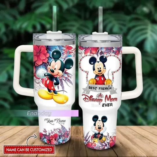 Discover Mickey Mouse 40oz Tumbler, Custom Mickey Tumbler, Disney Mickey Tumbler