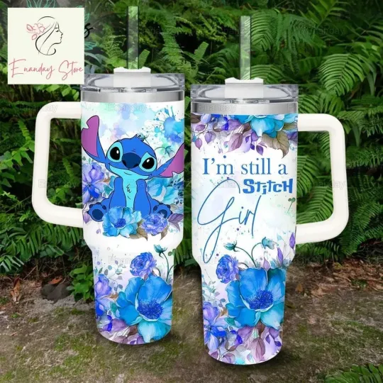 Discover Stitch 40oz Tumbler, Disney Stitch Tumbler,  Cartoon Movie Tumbler