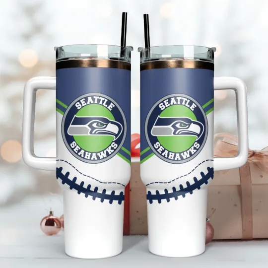 Discover Seattle Game Day Football Lover Tumbler with Handle 20oz 30oz 40oz