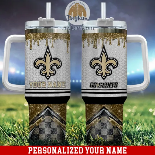 Discover Louisiana Gold Black Football Inspired Custom Tumbler with Handle 20oz 30oz 40oz