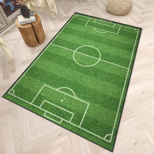 Discover Soccer Field Room Rug