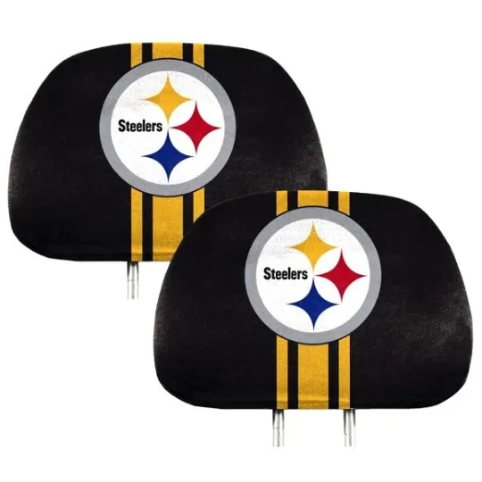 Discover Pittsburgh Steeler Officially Licensed football Headrest Covers - Set of 2 Car Seat