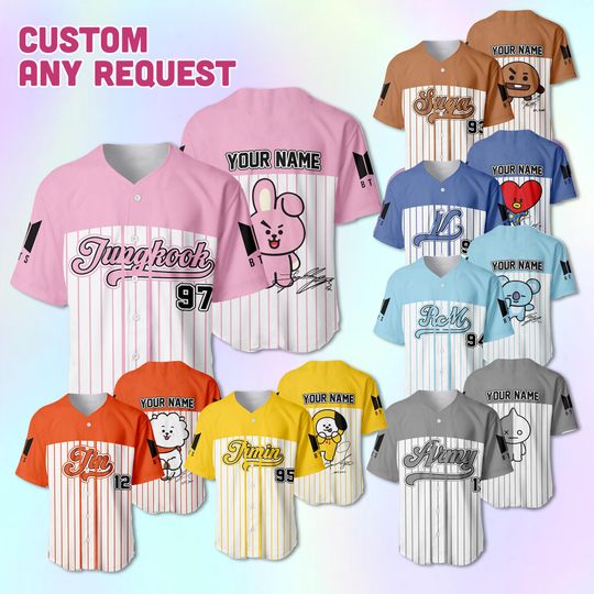 Discover Custom Tour Idol Baseball Jersey, Custom Baseball Jersey For Teen Girl Women Baseball Kpop Fan, World Tour 2026 2027 Jersey