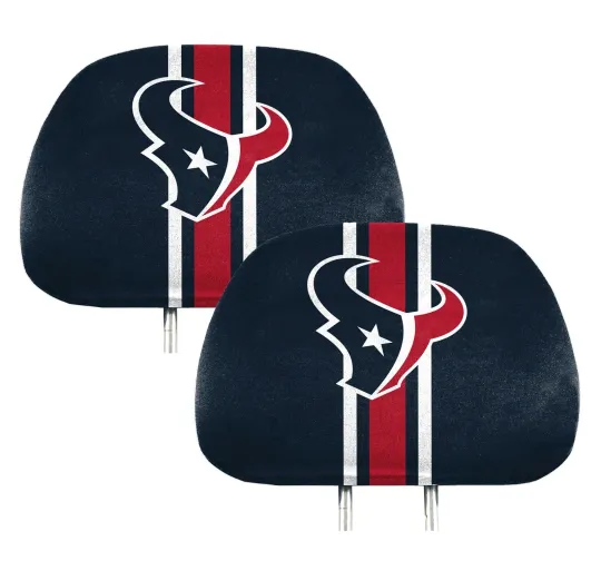 Discover Houston Texans football Licensed Headrest Covers -Set of 2- Car Seat Cover Gift *NEW*