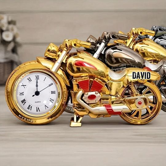 Discover Time To Ride Motorcycle - Personalized Biker Acrylic Clock Plaque