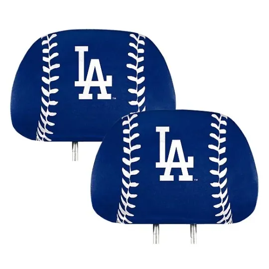 Discover Los Angeles Dodgers MLB Licensed Headrest Covers -Set of 2- L.A. Car Seat Cover