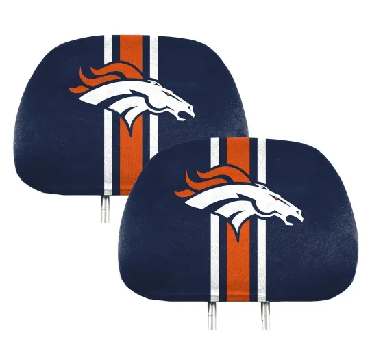 Denver Broncos Football Car Headrest Covers