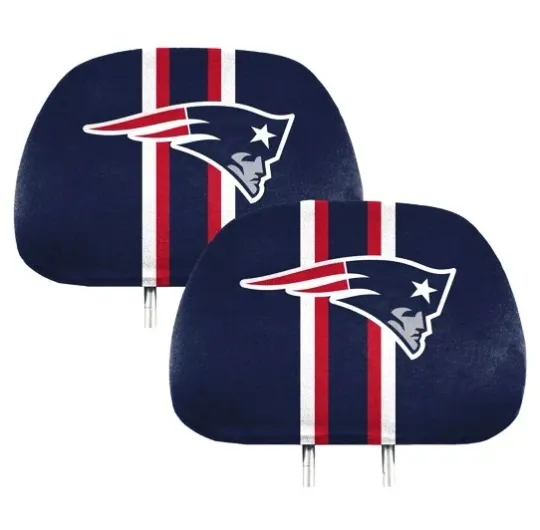 New England Patriots Football Car Headrest Covers