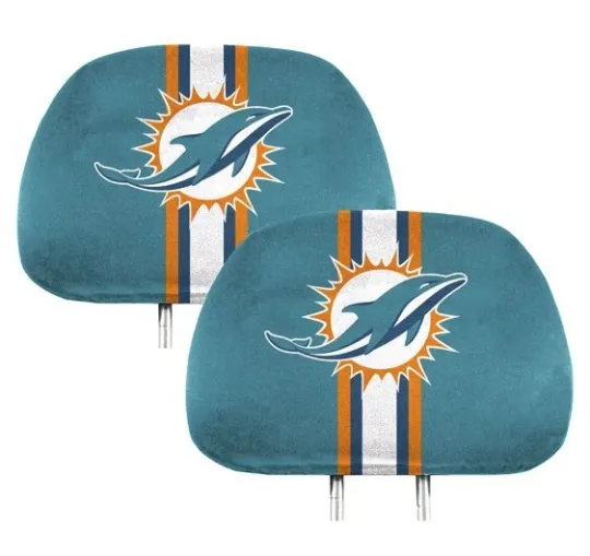Discover Miami Dolphins Car Headrest Covers
