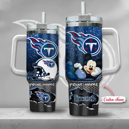 Discover Nashville Two-Tone Blue Football Fan CustomTumbler 40oz With Handle