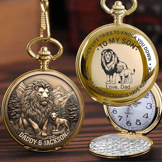 To My Son - Personalized Son Pocket Watch