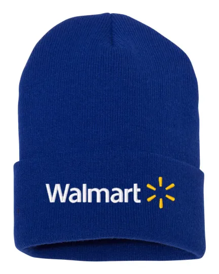 Walmart Logo Printed Knit Beanie Winter