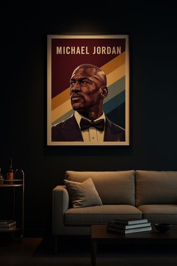 Discover Retro NBA Legends Posters  Shaquille ONeal, Allen Iverson, Tim Duncan, Magic Johnson & Michael Jordan | Vintage Basketball Wall Art Print