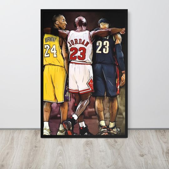 Discover Kobe, Jordan, LeBron Framed Poster NBA Print  Gift for NBA Fan