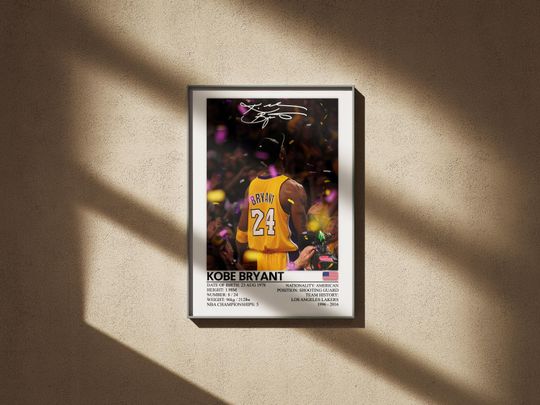Kobe Bryant Wall Art: Lakers NBA Legend