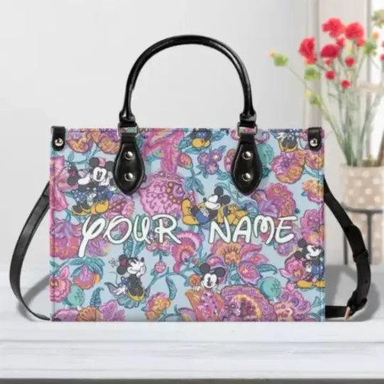 Discover Personalized Mickey Leather Handbag, Disney Lethal Handbag, Gift For Her