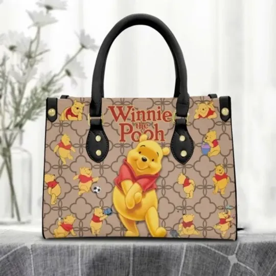 Discover Personalized Winnie The Pooh Disney Leather Handbag, gift for her, gift for him