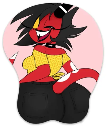 Oppai 3D Mousepad with Wrist Rest, Anime Manga Design, Pain Relief Wrist Pad