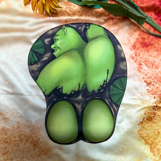 Shrexy Swamp Ass Booty 3D Wrist Rest Mouse Pad