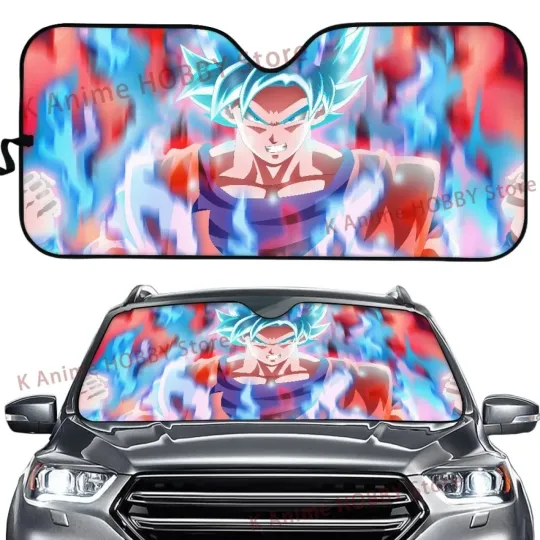 Anime Dragon Ball Car Sunshade Goku Sunbreaker Windshield Cover Exterior Accessories