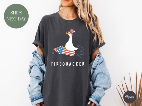 Firequacker Goose Shirt, 4th Of July Tee