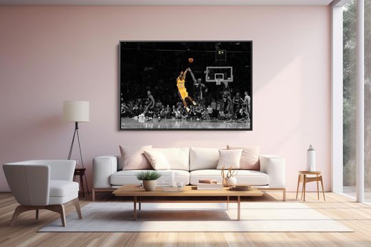 Discover Kobe's The Last Shot Canvas, Lakers Legend Canvas, Kobe Bryant Canvas, Kobe Last Shot Print, Lakers Buzzer, Beater Art, Iconic Moment